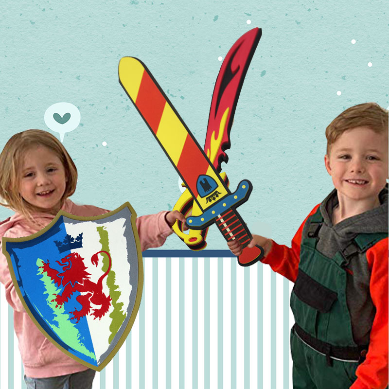 玩具刀剑儿童软泡沫男女孩安全海绵骑士盾牌对打游戏兵器表演道具