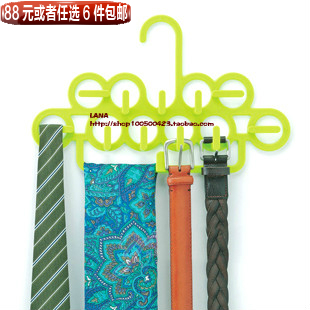 日本进口正品多功能塑料衣架挂勾领带架皮带围巾架花样式挂钩挂架