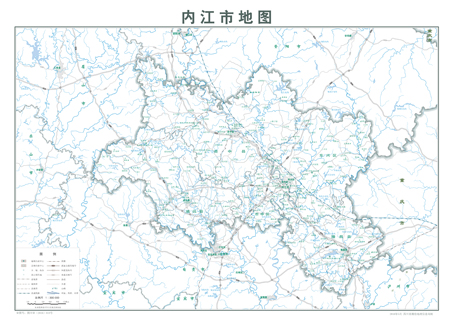 内江市地图行政区划水系河流湖泊交通旅游铁路地形卫星流域乡镇村