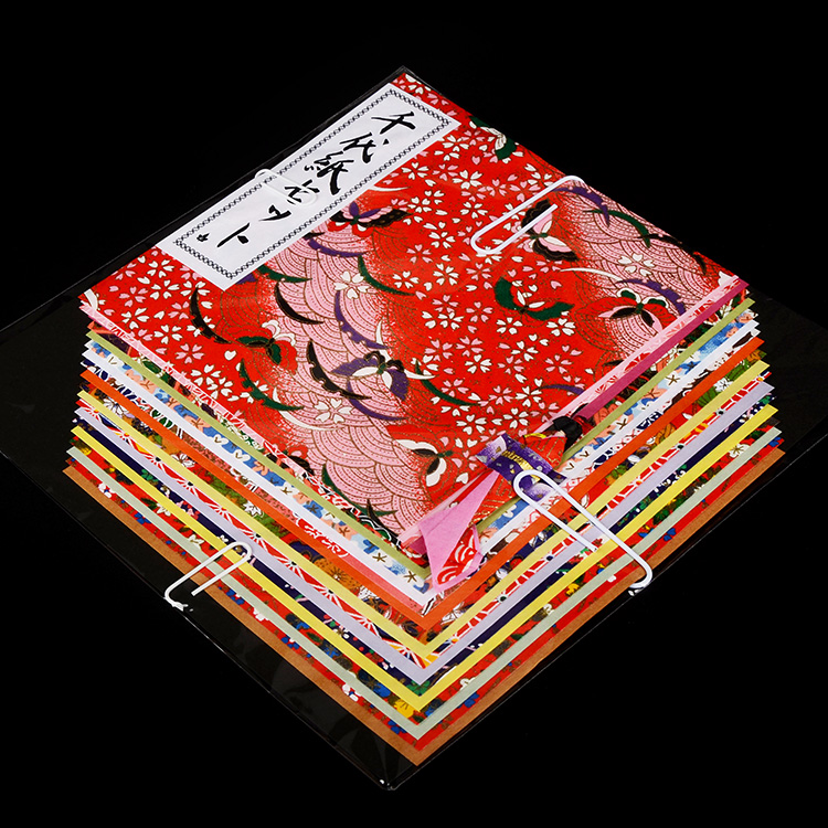 日本美浓和纸友禅千代纸套装人形付20张和风图案纸彩纸折纸手工纸
