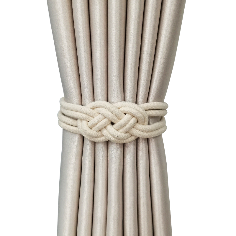 窗帘绑带简约现代创意棉绳结可爱磁铁窗帘扣轻奢束带扎带北欧风格