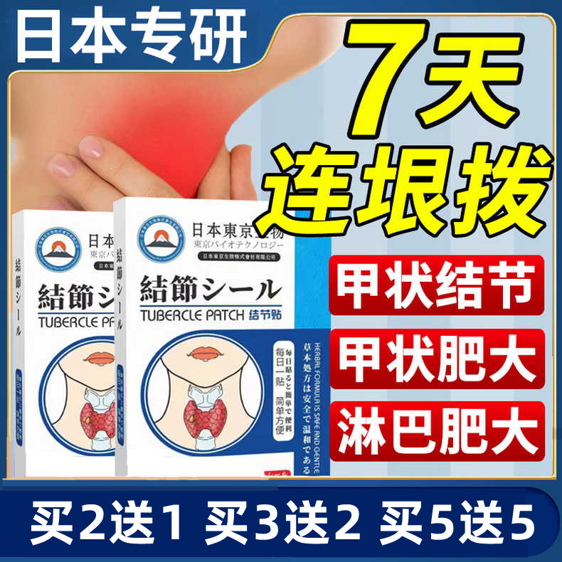 日本进口药甲状结腺节消散结贴专用甲亢眼突眼贴脖子粗大中药膏贴