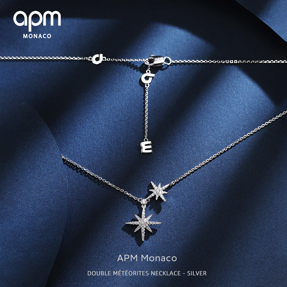 APM Monaco六芒星项链女925纯银轻奢小众锁骨链坠女神节礼物正品