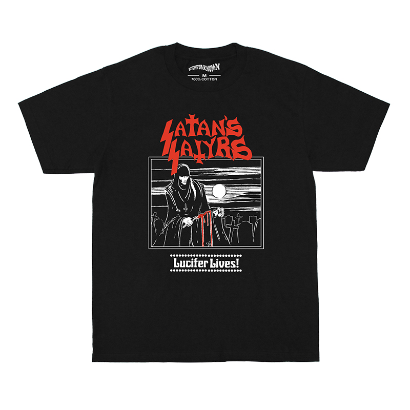 Satan's Satyrs T恤  Lucifer Lives PunkDoom Jex Thoth T-Shirt