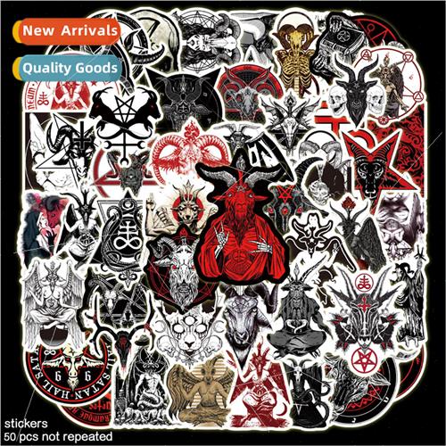 50 Black Rams Satan Devil Gothic Graffiti Stickers Cell Phon