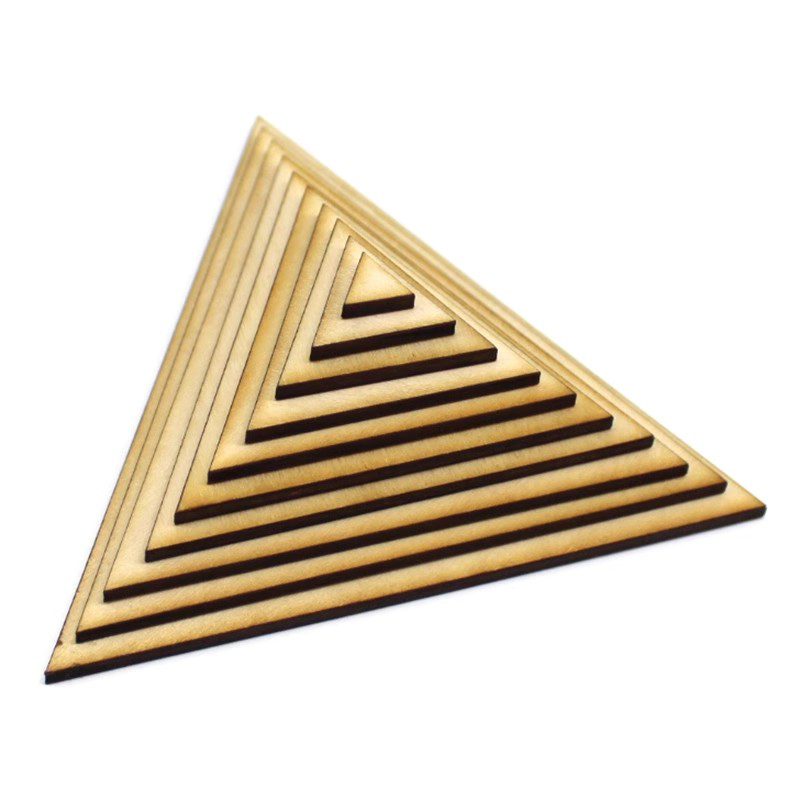 等边三角形木板3mm小木片椴木板diy手工制作装饰画幼儿园模型材料
