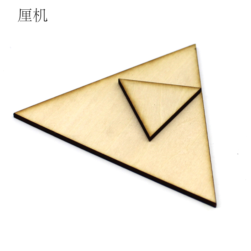 等边三角形椴木板3mm小木片三边形木板diy手工制作装饰画材料板材