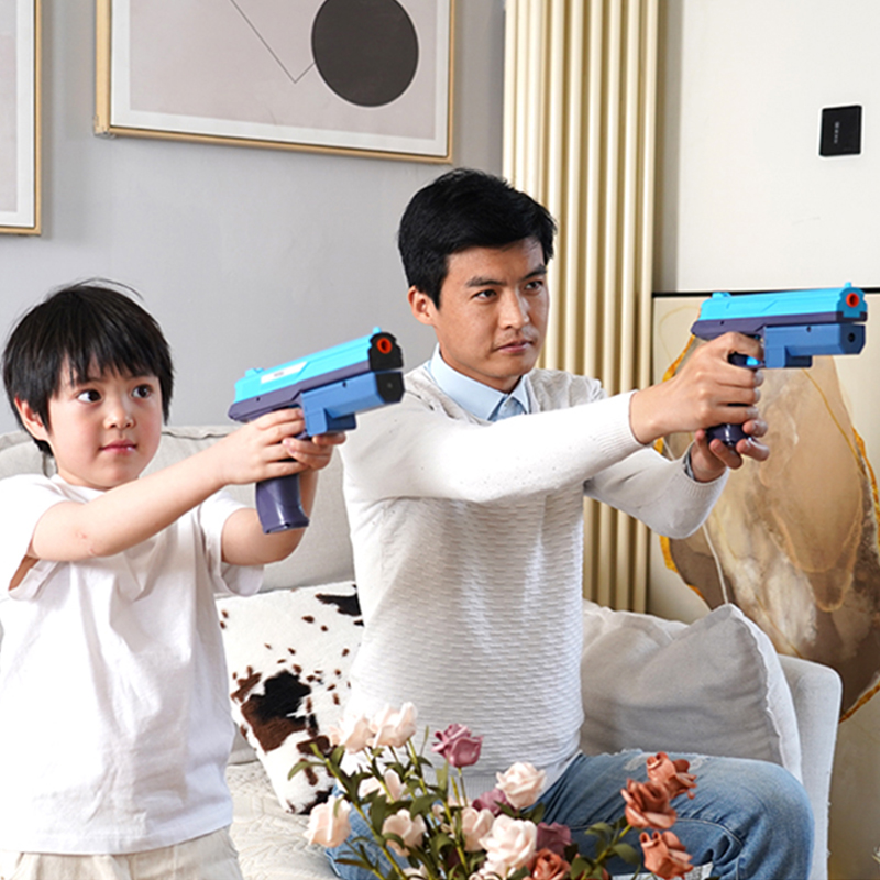 汉王PKGUN AI电子枪亲子射击练习枪游戏机生日礼物儿童玩具互动智能图像识别电视投屏打靶机械震动PK打枪对战