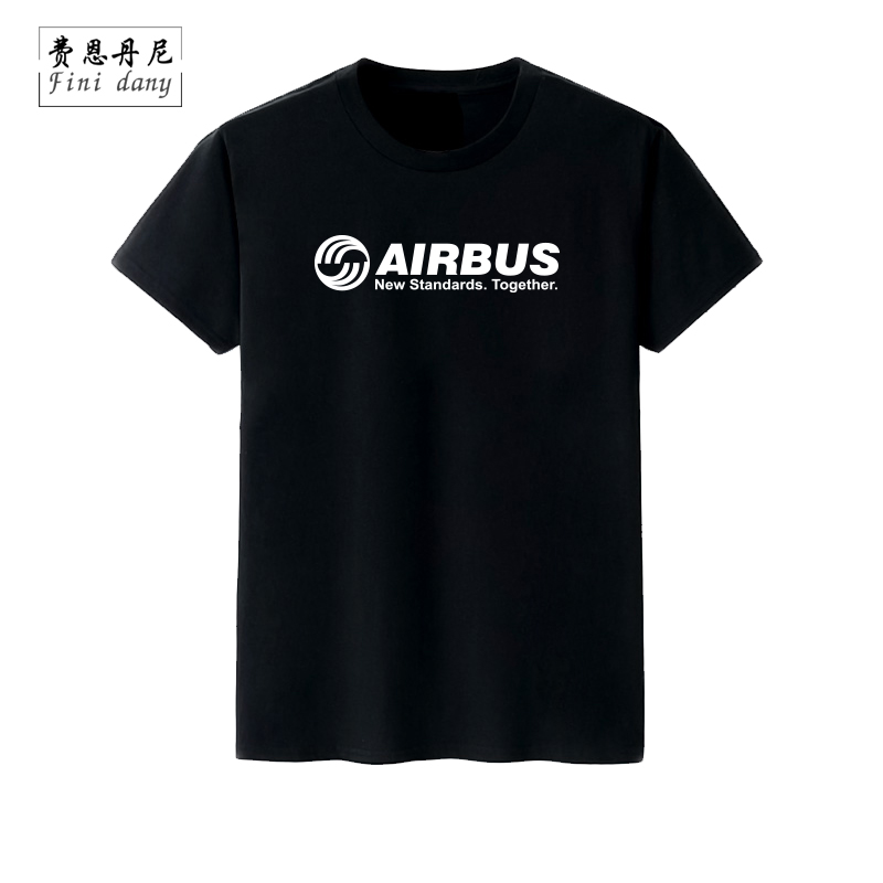 空中客车 空客圆领短袖t恤航空航天飞机AIRBUS飞行员男女半袖衣服