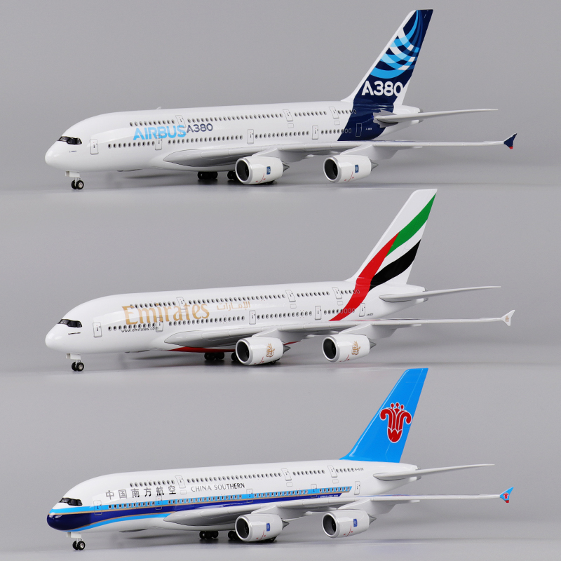 拼装空客380南方航空747国航带轮客机350原型787海航仿真飞机模型
