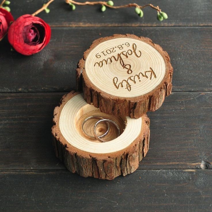 原木首饰盒森系个性礼物包装盒子定制刻字创意实木个性求婚戒指盒