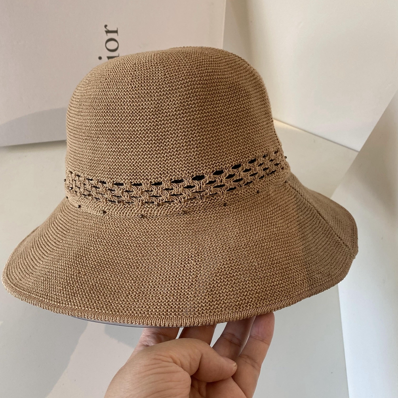 日本和纸帽子女可折叠可水洗大帽檐遮阳帽防晒帽针织透气