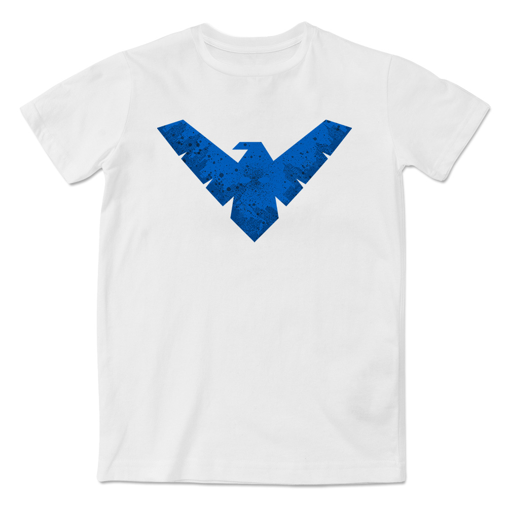蝙蝠侠夜翼少年泰坦徽章时尚印花短袖T恤