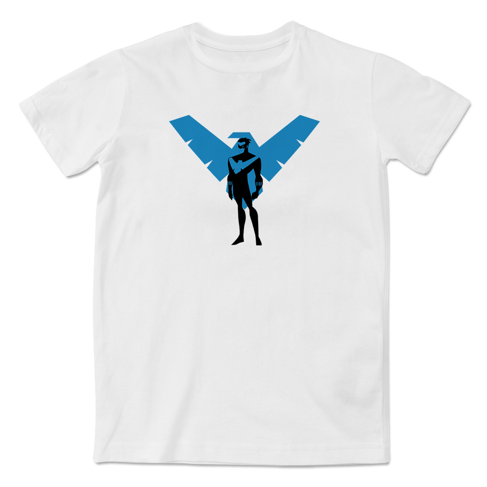 蝙蝠侠少年泰坦夜翼及夜翼徽章时尚印花短袖T恤