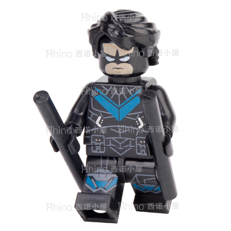 兼容乐高DC超级英雄PG319夜翼罗宾少年泰坦正义联盟积木人仔玩具