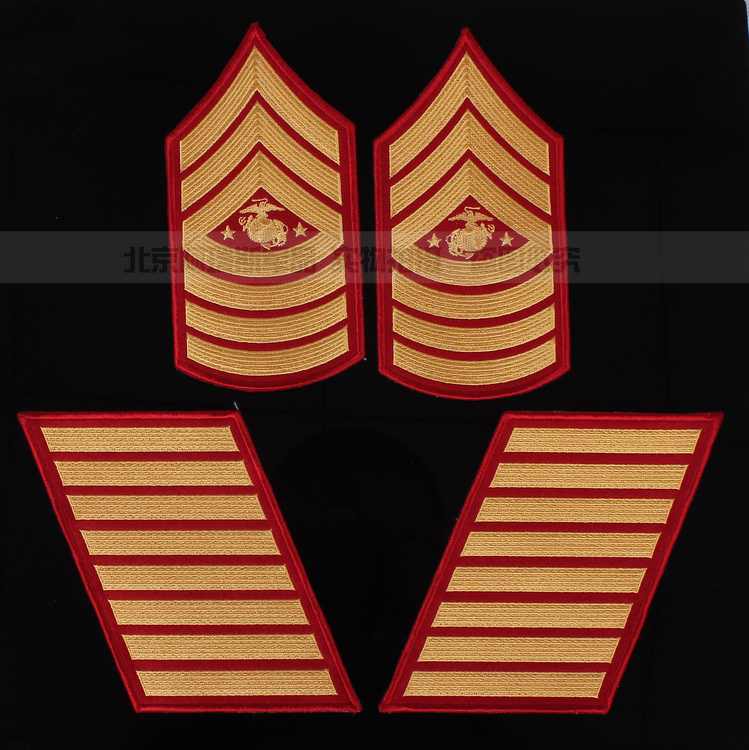 美国陆战队礼服 总士官长衔+32年年限条套装 USMC 臂章