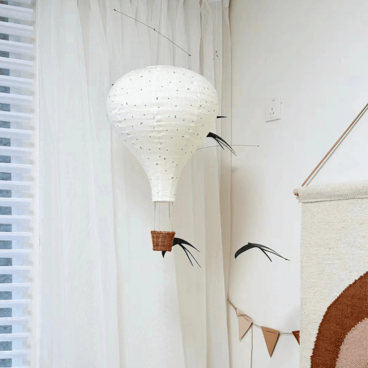 北欧ins儿童房手工布艺热气球挂饰家居装饰气球灯罩吊饰拍照道具