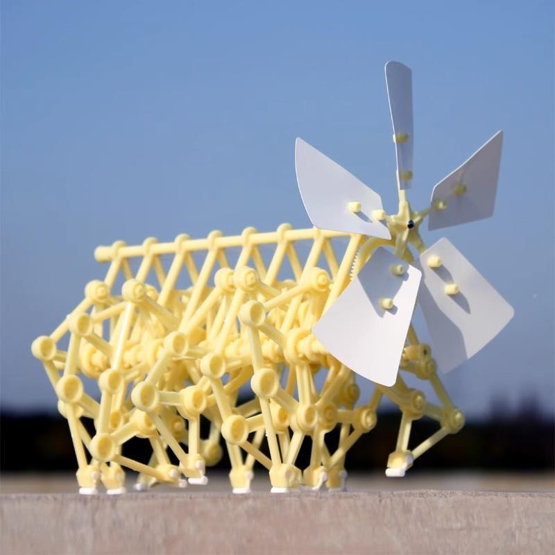 风力仿生兽科技小制作diy玩具材料手工组装风能机械兽木牛流马