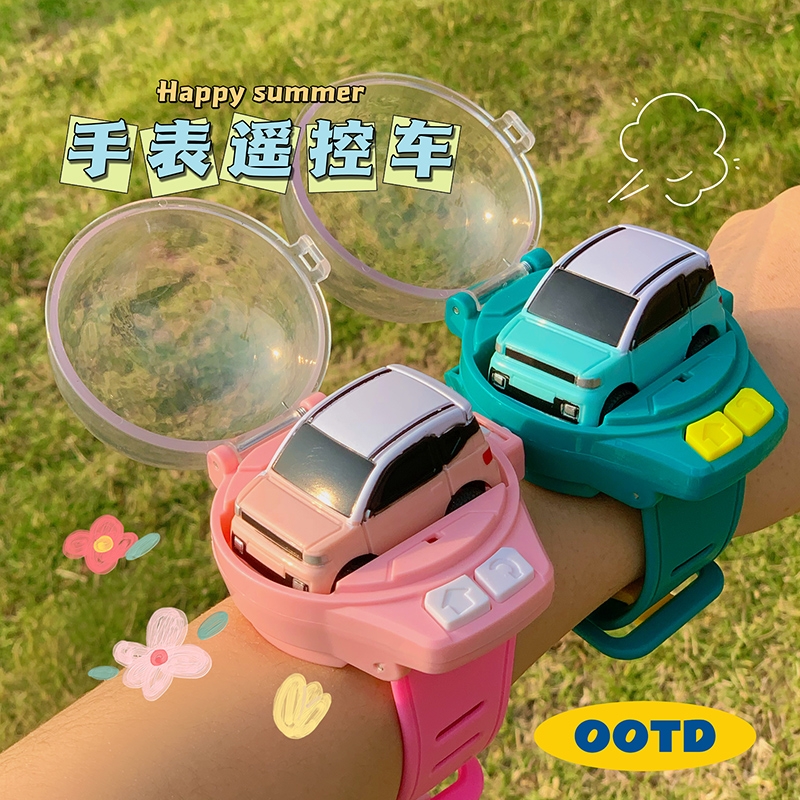 手表遥控小汽车迷你合金黑科技赛车男孩充电动儿童玩具车六一礼物