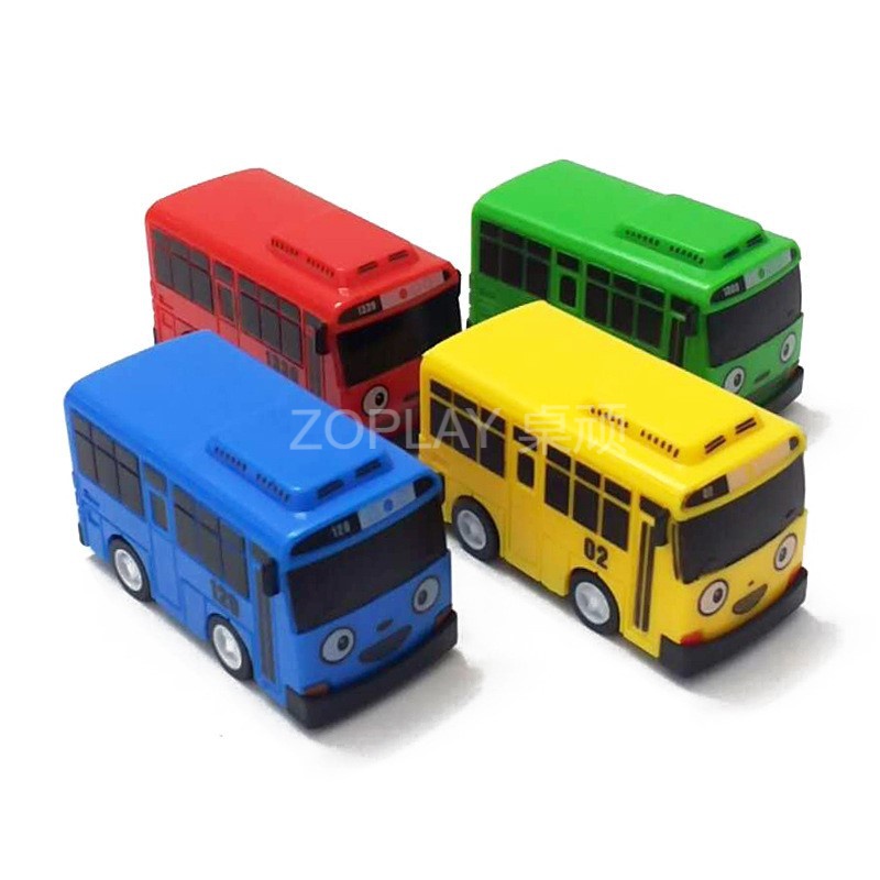 迷你巴士九色公交车滑行玩具车校车模型可开车门早教智力玩具套装