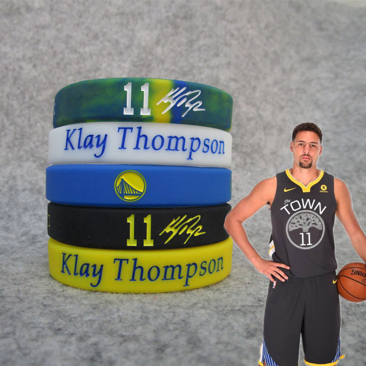 篮球11号克雷汤普森签名詹姆斯科比艾弗森手环夜光硅胶运动腕带