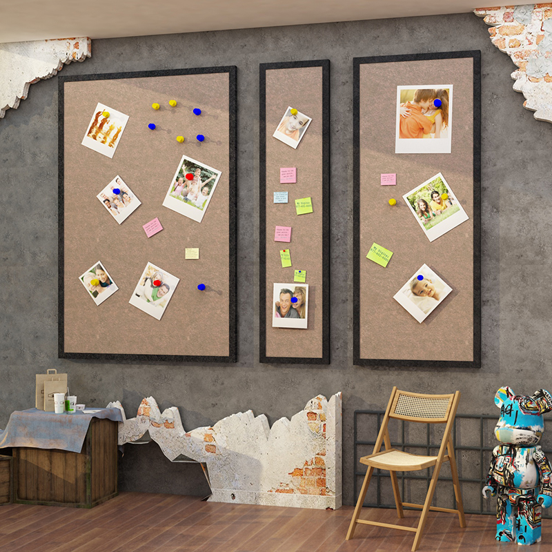 网红奶茶店毛毡墙壁面装饰吸引人打卡咖啡厅留言照片墙拍照区布置