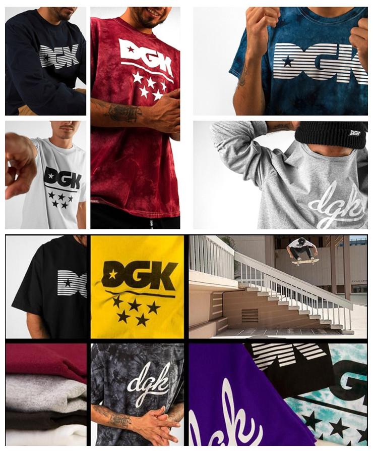 美国进口 DGK 滑板品牌 墨西哥产 纯棉 短袖 街头潮流男女款T恤