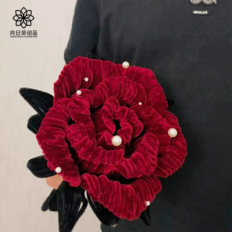 扭扭棒巨型玫瑰花束手工diy材料全套情人节仿真花朵毕业季向日葵