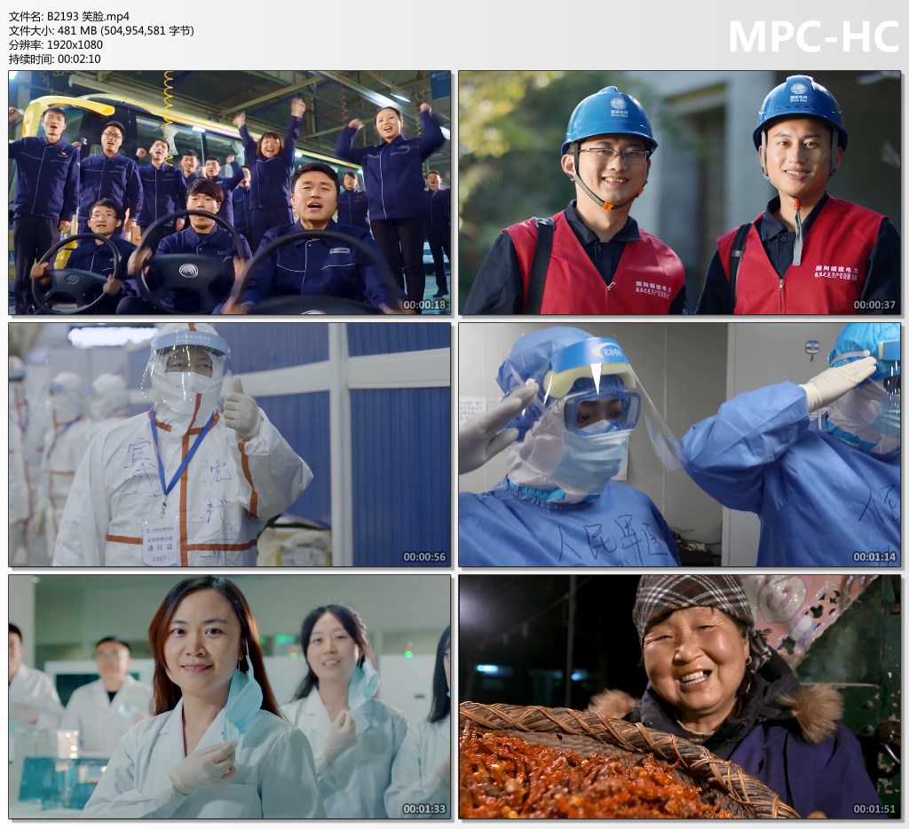 中国各行各业人物工人农民医生朴素笑容笑脸微笑高清实拍视频素材