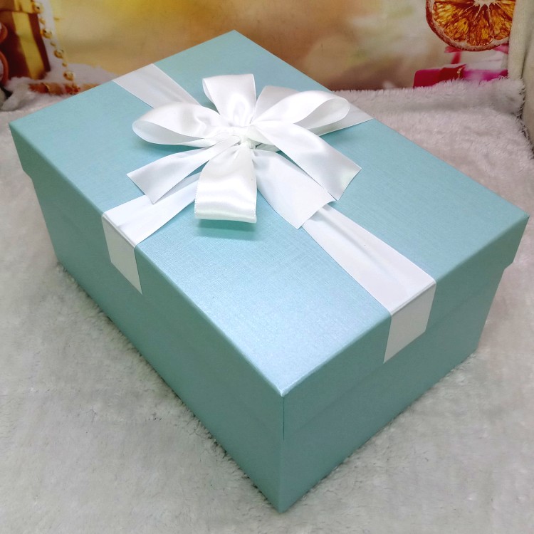 精美礼物盒长方形生日礼品盒蒂芙尼蓝色韩版简约商务烫印logo定做