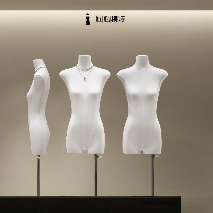 韩国原版扁身模特道具女半身女装扁平胸假人台服装店展示架全身
