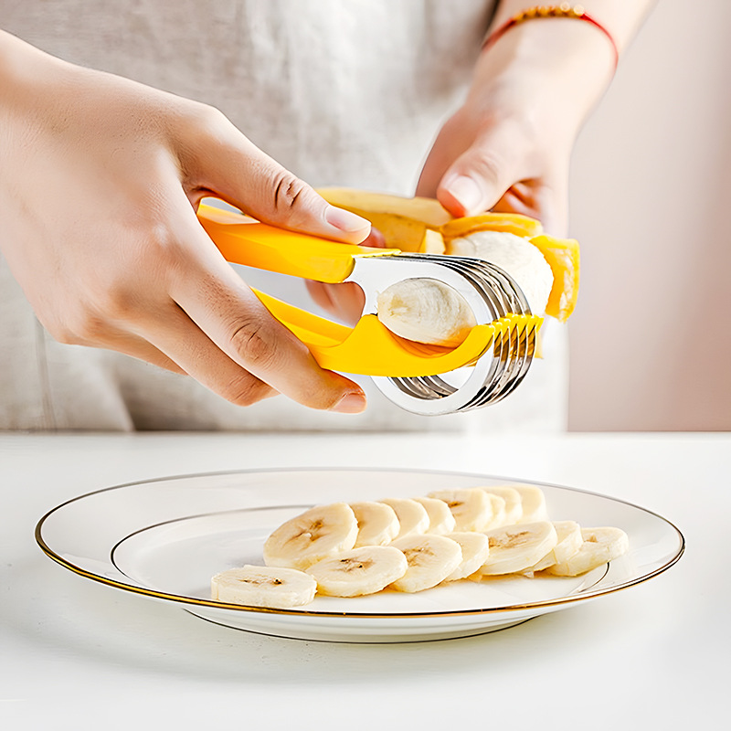 香蕉切片器不锈钢切水果分割器创意多功能火腿肠香肠黄瓜切割工具