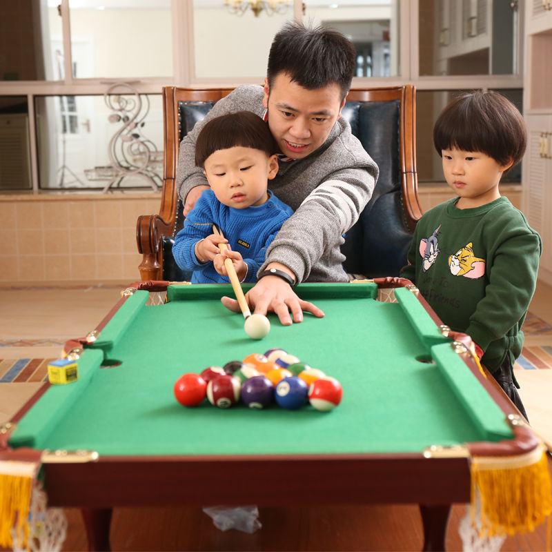 台球桌儿童家用室内迷你美式黑8硬币斯诺克花式台球宝宝桌球玩具