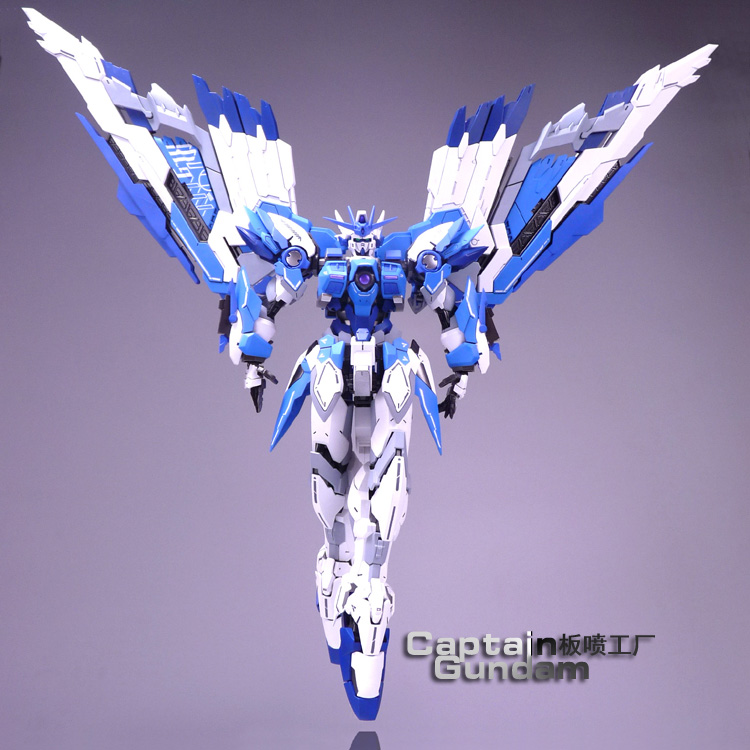 板喷模匠魂hirm EW零式MG飞翼xxxg-01W飞翼高达拼装模型蓝色涂装