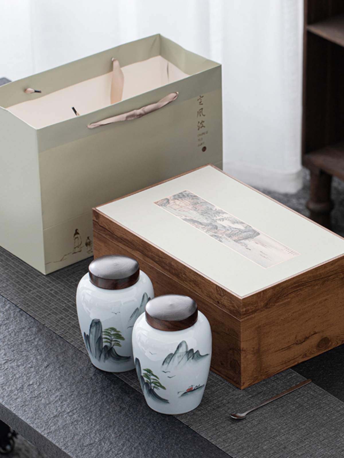 高档陶瓷茶叶罐包装盒空盒福鼎安吉白茶绿茶红茶通用茶包装定制