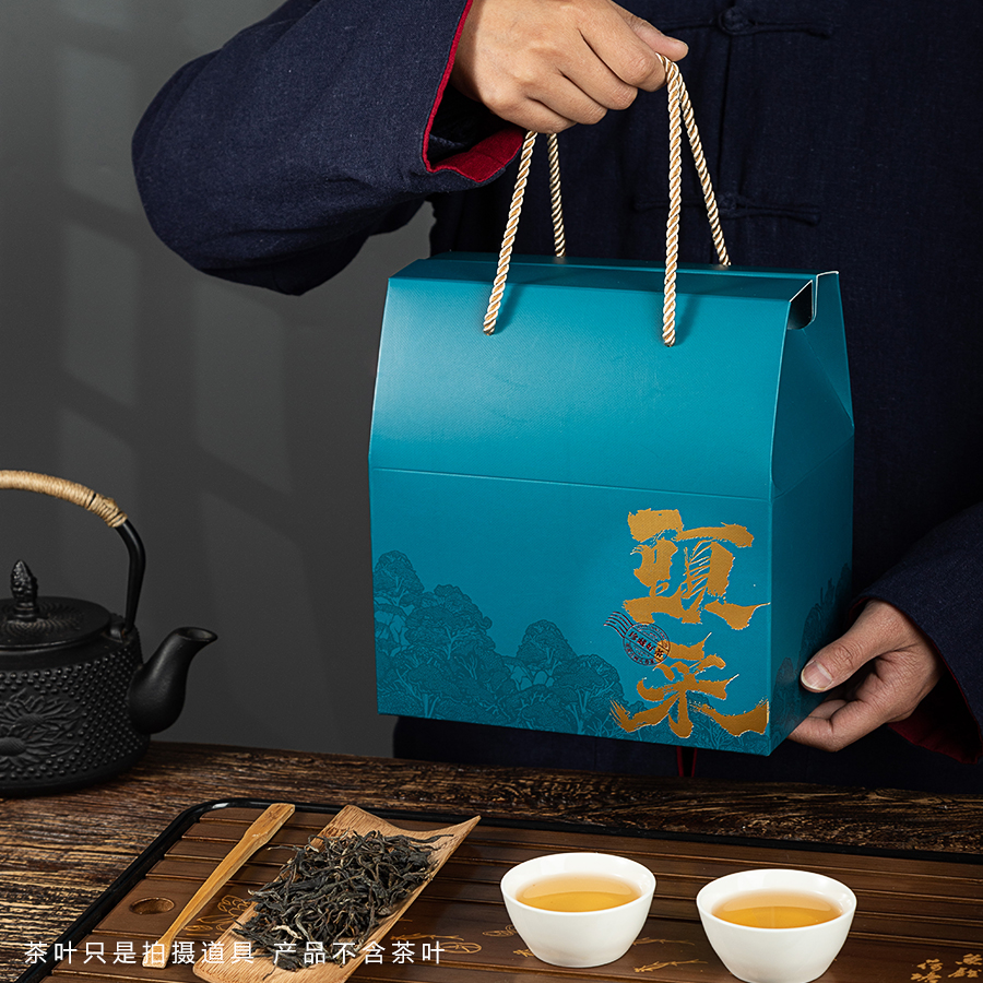 茶叶包装盒毛料普洱茶龙珠绿茶一斤白茶半斤龙井纸盒手提散茶礼盒