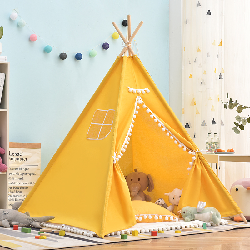 儿童帐篷室内游戏屋家用宝宝男孩女孩公主城堡小房子玩具屋印第安