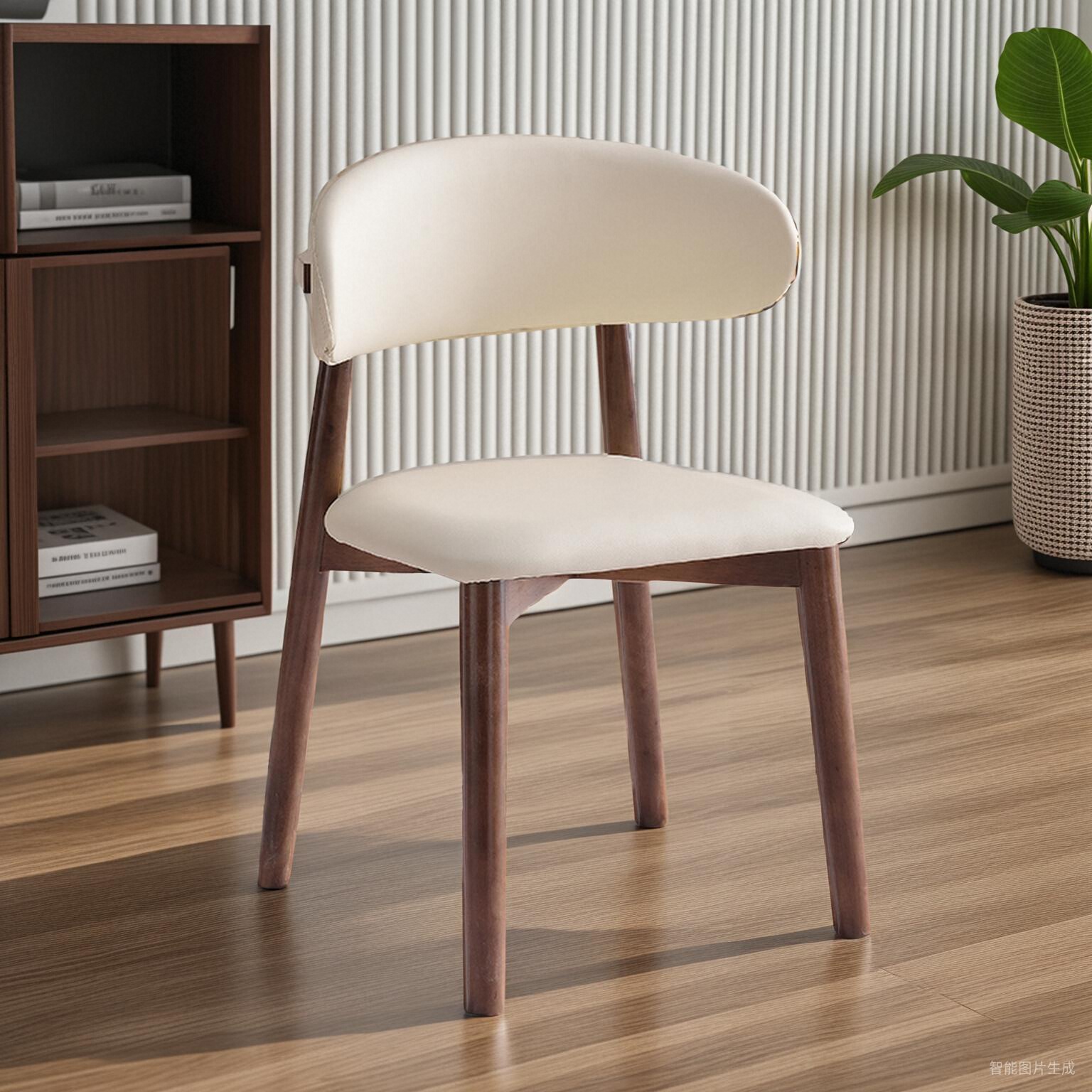 实木餐椅家用酒店凳子现代北欧设计师书桌茶桌椅带靠背咖啡厅椅子