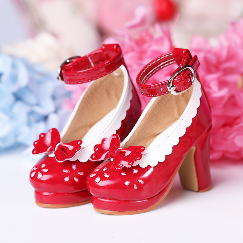 BJD娃娃1/3鞋子 高跟鞋  红色 女王范 娃鞋 【不单拍】