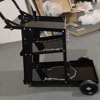 车间移动工具架电焊机氩弧焊二保焊手推车多功能收纳架子小推车。