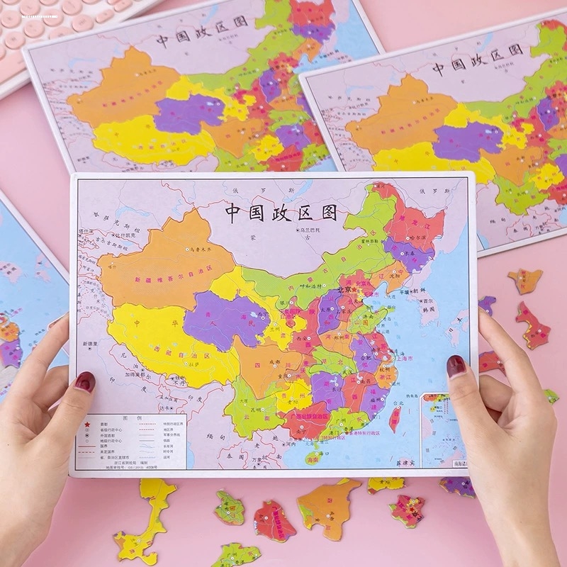 中国地图拼图中国政区拼图地理拼图省份简称拼图中小学生