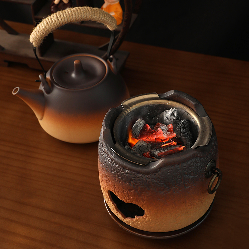 陶瓷炭炉煮茶器煮碳炉潮州老式酒精炉室内户外防烫烧水壶围炉茶具