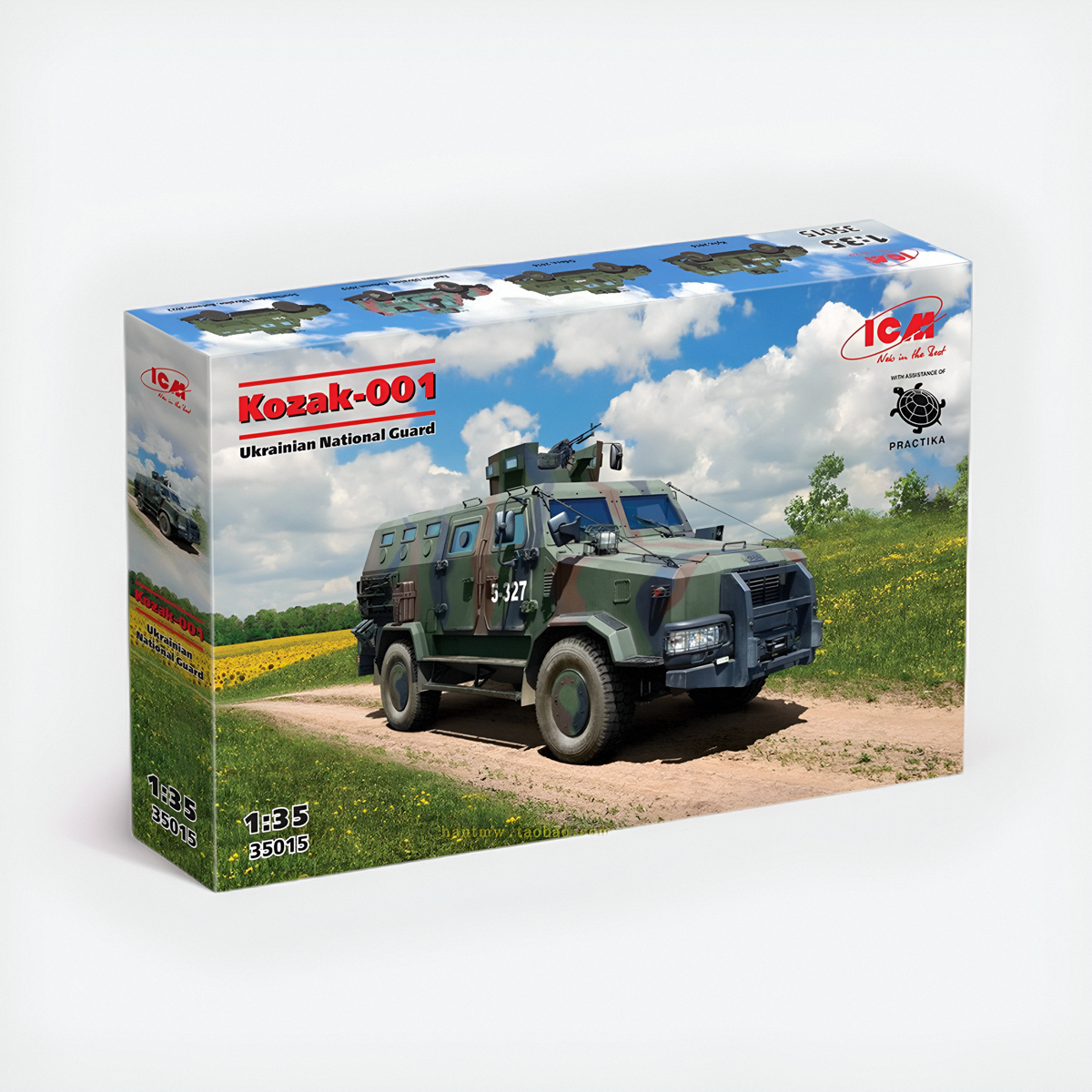 ICM35015乌克兰哥萨克001轻型轮式装甲车1/35塑料拼装模型