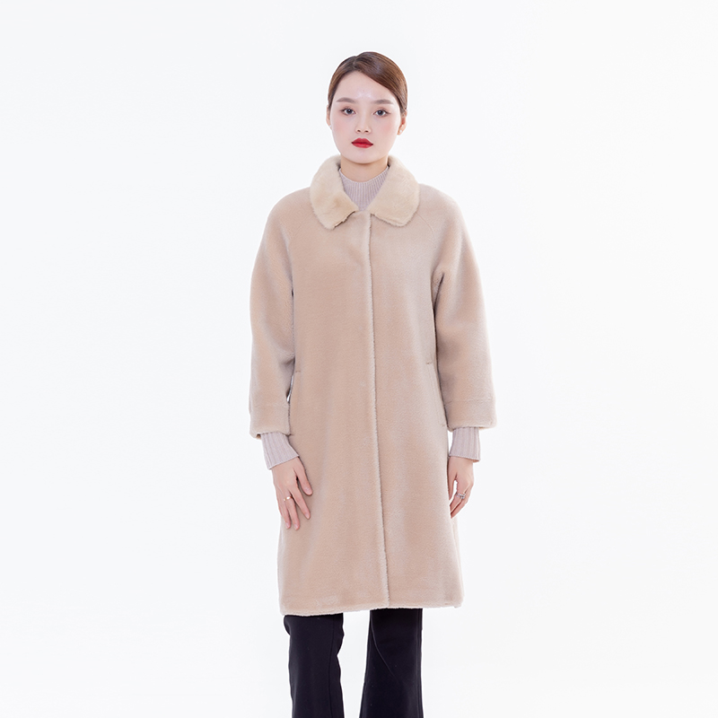 HONRN/红人专柜正品冬季女装长袖羊剪绒大衣商场同款HE55PM560