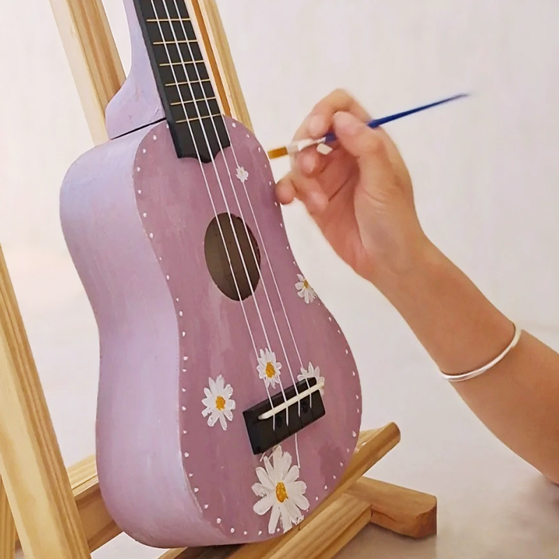 尤克里里diy手工组装乐器制作材料包儿童初学者涂鸦画玩具小吉他