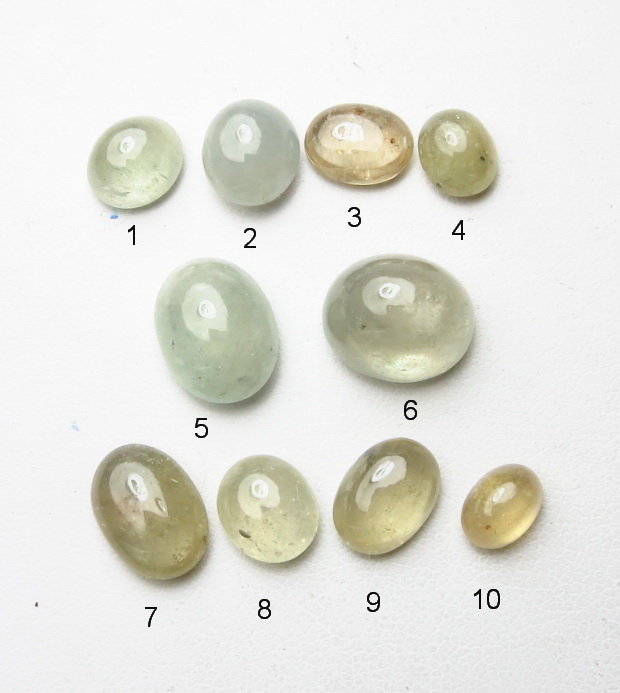 泰国产绿色蓝宝石裸石 天然素面宝石 戒指面 吊坠 价格亲民