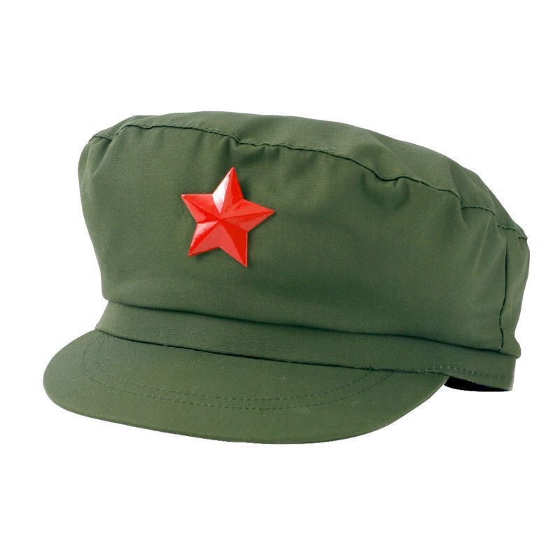 正品65式军帽红领章65式军装帽子帽徽解放帽红五角星