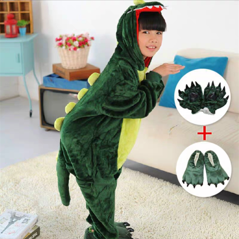 恐龙衣服睡衣成年大人连体衣儿童宝宝皮卡丘动物男孩女童冬天鳄鱼