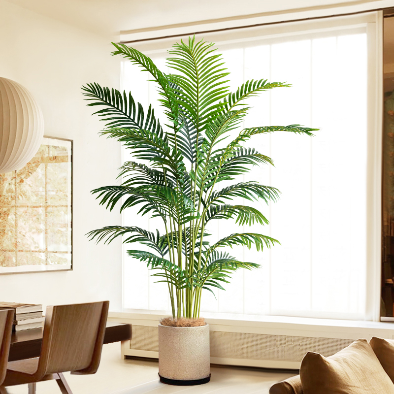 客厅仿真绿植盆栽散尾葵高端轻奢室内摆件落地装饰花仿生植物假树