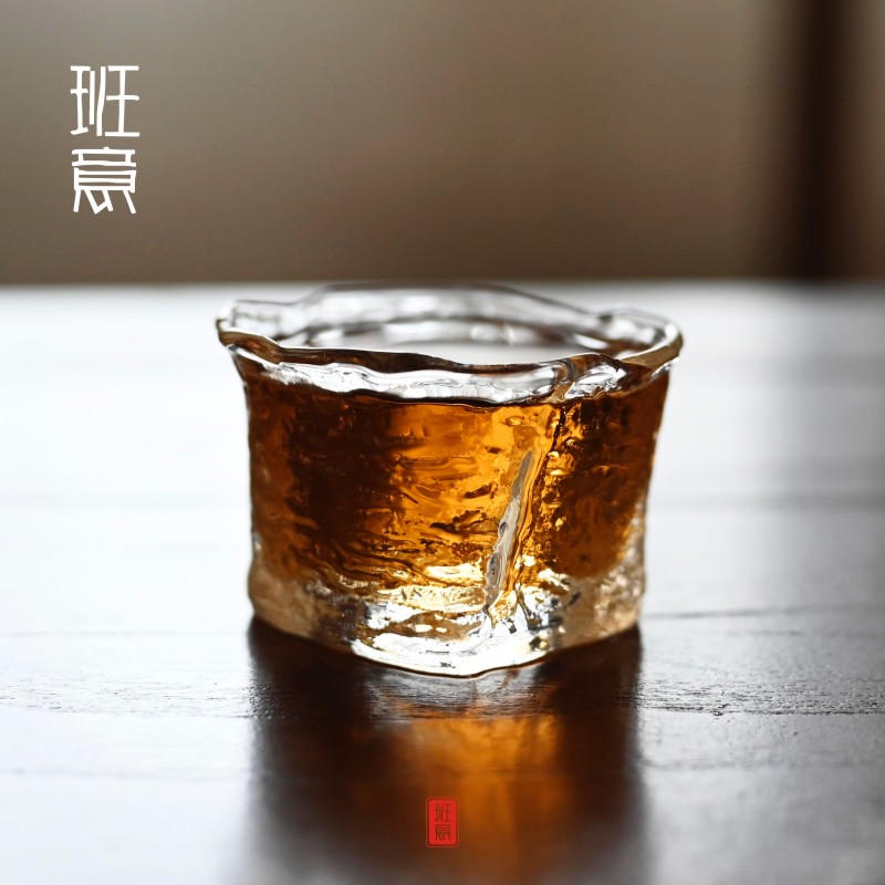 日本古法琉璃冰冻烧琉璃杯茶杯品茗杯功夫茶具主人杯日式茶道单杯
